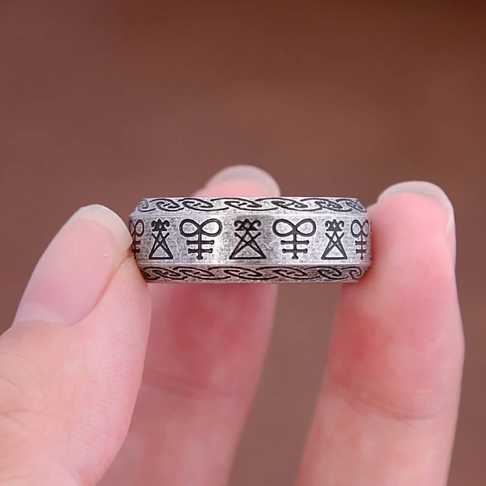 Nordic Viking Rune Rings For Men Punk Fashion Vikings Amulet Ring