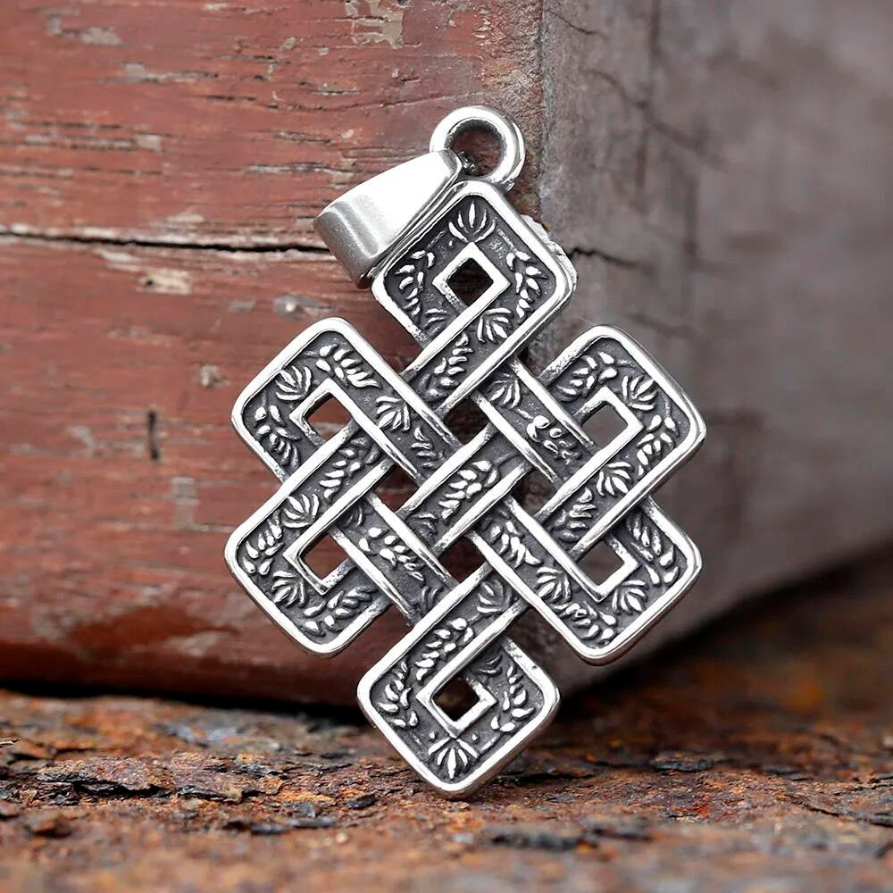 316L Stainless Steel Celtic Stag Skull Amulet Necklace Norse Pagan Jewelry