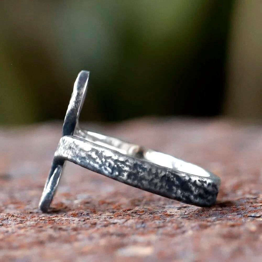 Troll Cross Amulet Ring – 316L Stainless Steel Viking Style Statement (Unisex)