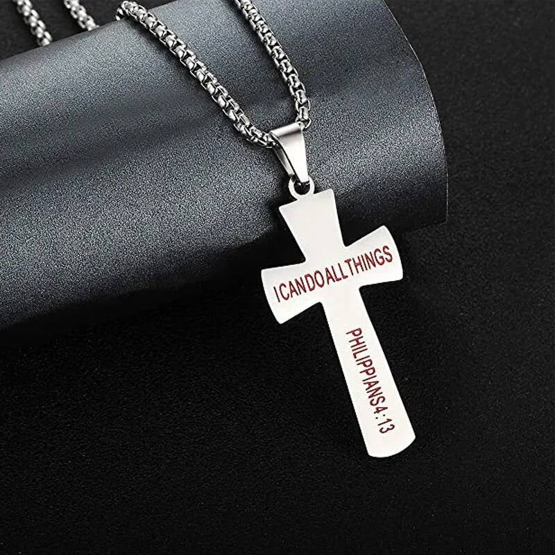 Stainless Steel Baseball Cross Chain Pendant Necklace For Men Sports Leisure Medal Accessories