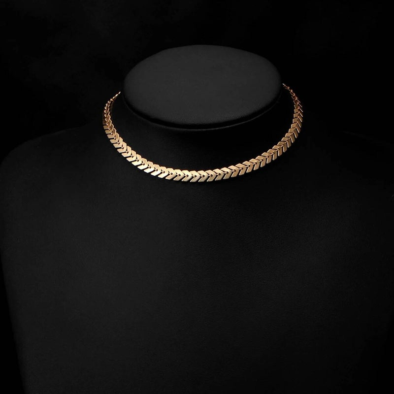 1Pc Not allergic Stainless Steel Leaves Chain Choker Necklace Bohemian Jewelry For Woman with 5cm extention chain