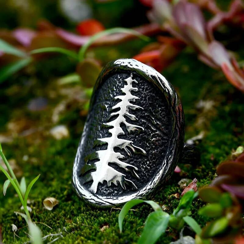 Maple Leaf Signet Ring - Stainless Steel Hip Hop Punk Jewelry for Men