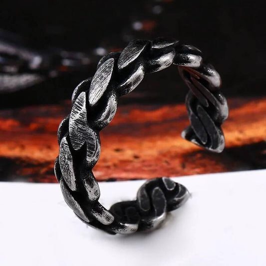 Retro Adjustable Punk Ring – 316L Stainless Steel Unisex Statement Band