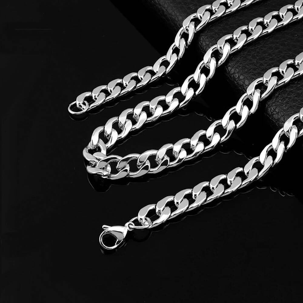 1 piece No fade Flat Curb Stainless Steel Chain For Necklace or Bracelet Width 5.5/6.5/7.5mm