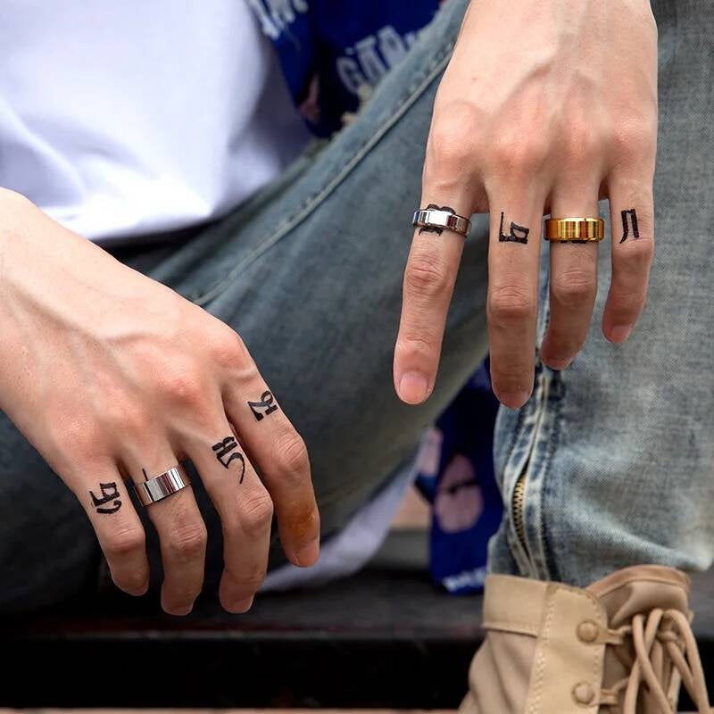 Four-Color Polished Ring - Stainless Steel Men's Fashion Jewelry in Pop Hues