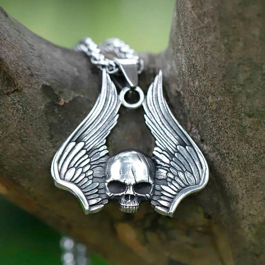 Viking Wolf Pendant Necklace Norse Mythology Stainless Steel Jewelry