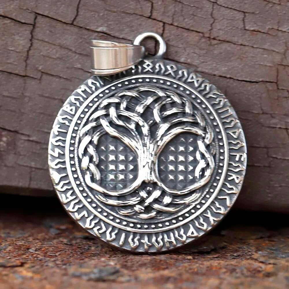 Celtic Tree of Life Pendant – Norse Viking Symbol Necklace in Stainless Steel