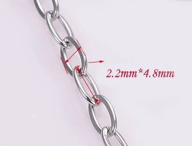 Wholessale 10 pcs/lot Stainless Steel Tiny Shape O Long Cross Chain Necklaces For DIY Pendant Necklace Length 40cm -90cm width 2.2mm
