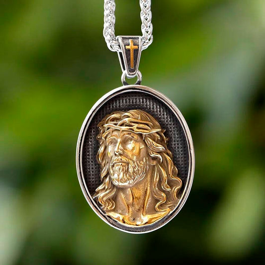 Jesus Christ Pendant Necklace – Stainless Steel Religious Jewelry