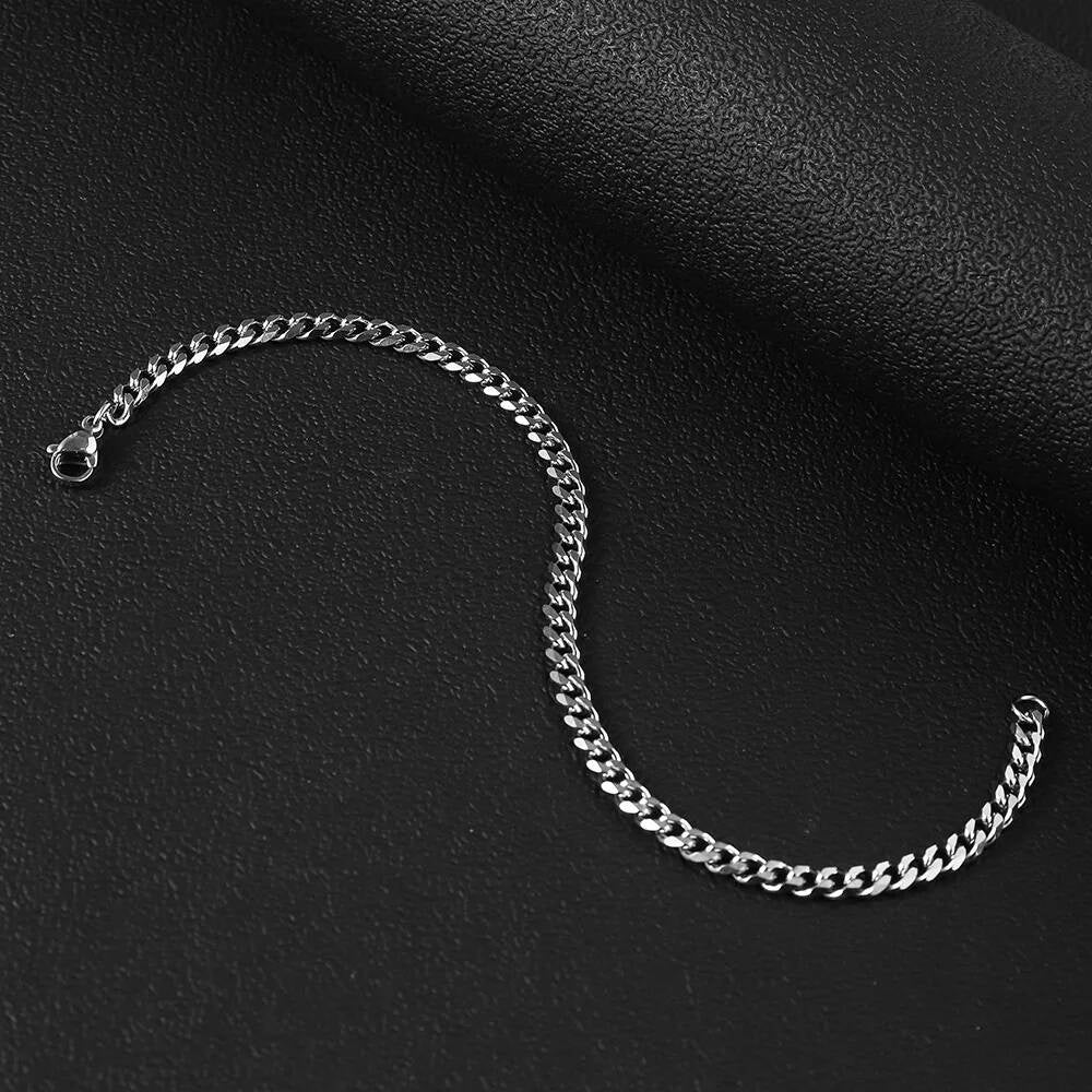1Pc Size 3mm-9mm Miami Curb Cuban Link for Men Women Stainless Steel Mens Jewelry Hip Hop Chain