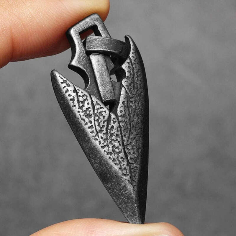 Arrowhead Pendant Necklace, Dark Tribal-Inspired Jewelry with Intricate Detailing