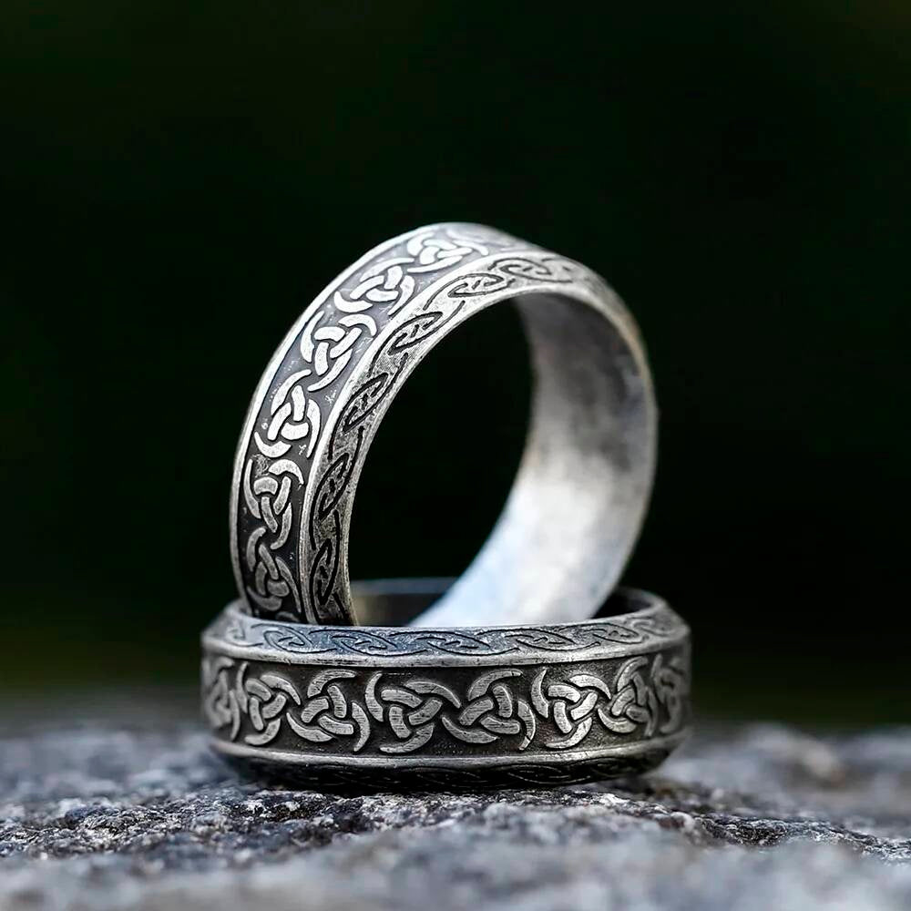 Viking Rune Skull Amulet Ring – 316L Stainless Steel Youth Gothic Jewelry