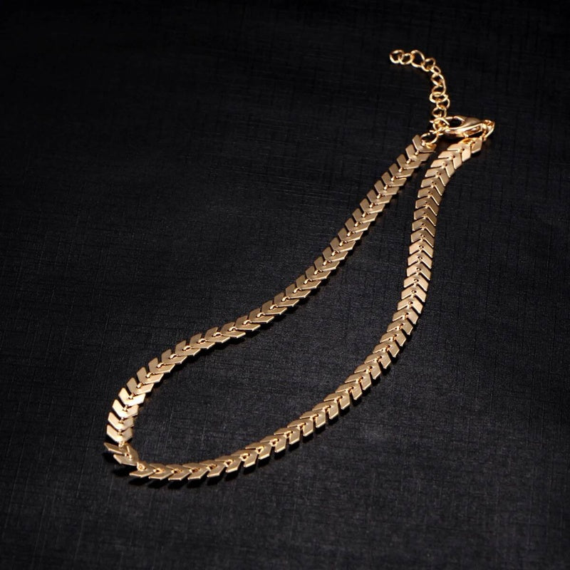 1Pc Not allergic Stainless Steel Leaves Chain Choker Necklace Bohemian Jewelry For Woman with 5cm extention chain