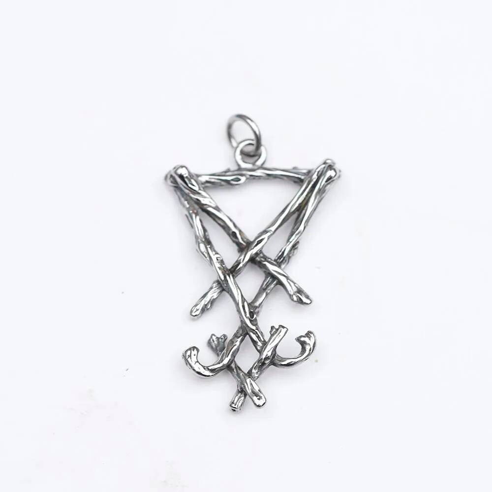 Lucifer Sigil Pendant – Stainless Steel Occult Symbol Necklace