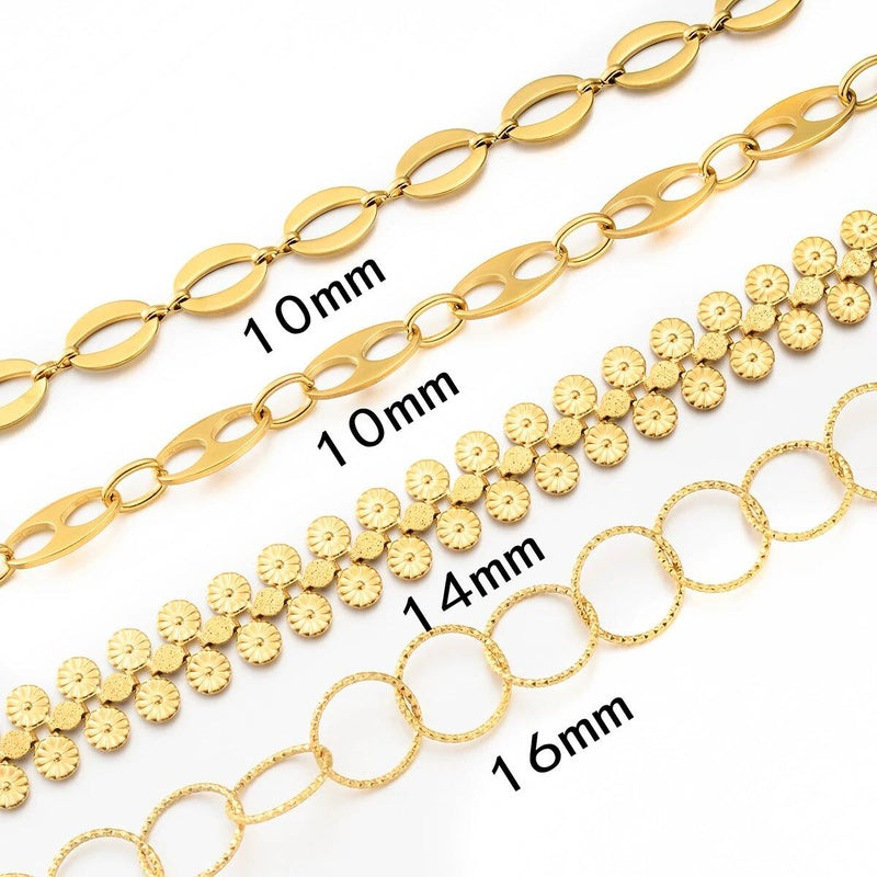 1 piece Stainless Steel Bracelet Necklace For Women Men Gift Huge Handmade Link Chain Jewelry Not allergic