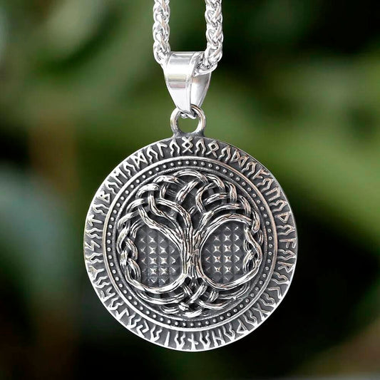 Celtic Tree of Life Pendant – Norse Viking Symbol Necklace in Stainless Steel