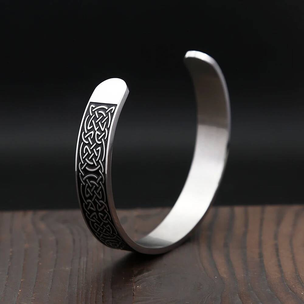 Viking Rune Bracelet – Nordic Stainless Steel Cuff