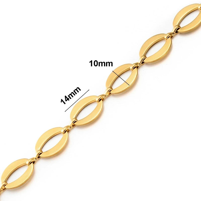1 piece Stainless Steel Bracelet Necklace For Women Men Gift Huge Handmade Link Chain Jewelry Not allergic style 1