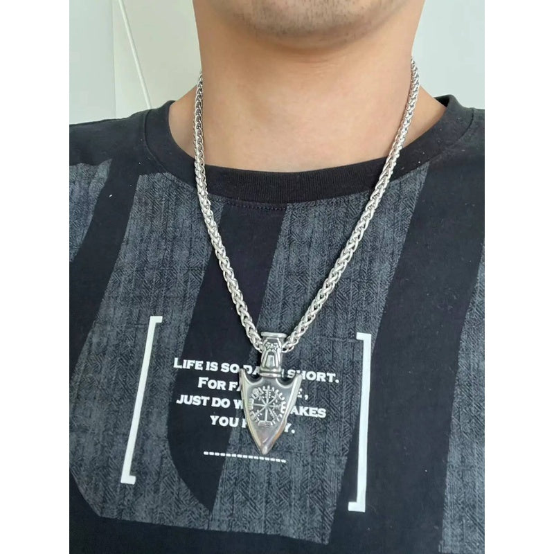 Viking Rune Dagger Pendant Necklace – Norse Symbolism and Power