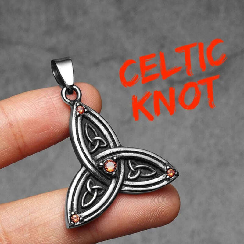 Celtic Trinity Knot Pendant Necklace – 316L Stainless Steel Triquetra Amulet N1479-Only Pendant