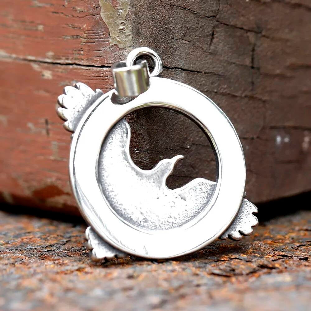 Bird Pendant Necklace – Silver Flying Bird Jewelry