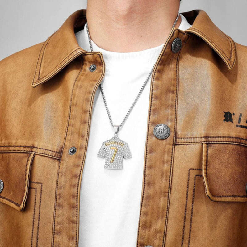 Sparkling Football Jersey Pendants - Messi #10, Messi #30, Ronaldo #7, Stylish Sports Jewelry