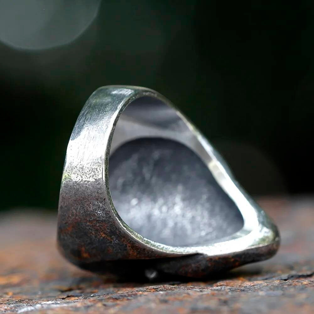 Yin Yang Skull Ring - Human Duality Stainless Steel Gothic Biker Jewelry