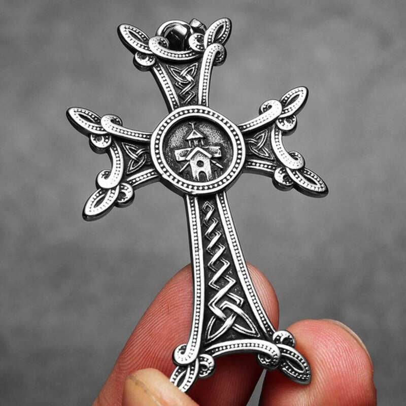 Vintage Silver Cross Pendant, Exquisite Religious Jewelry for Faithful Wearers