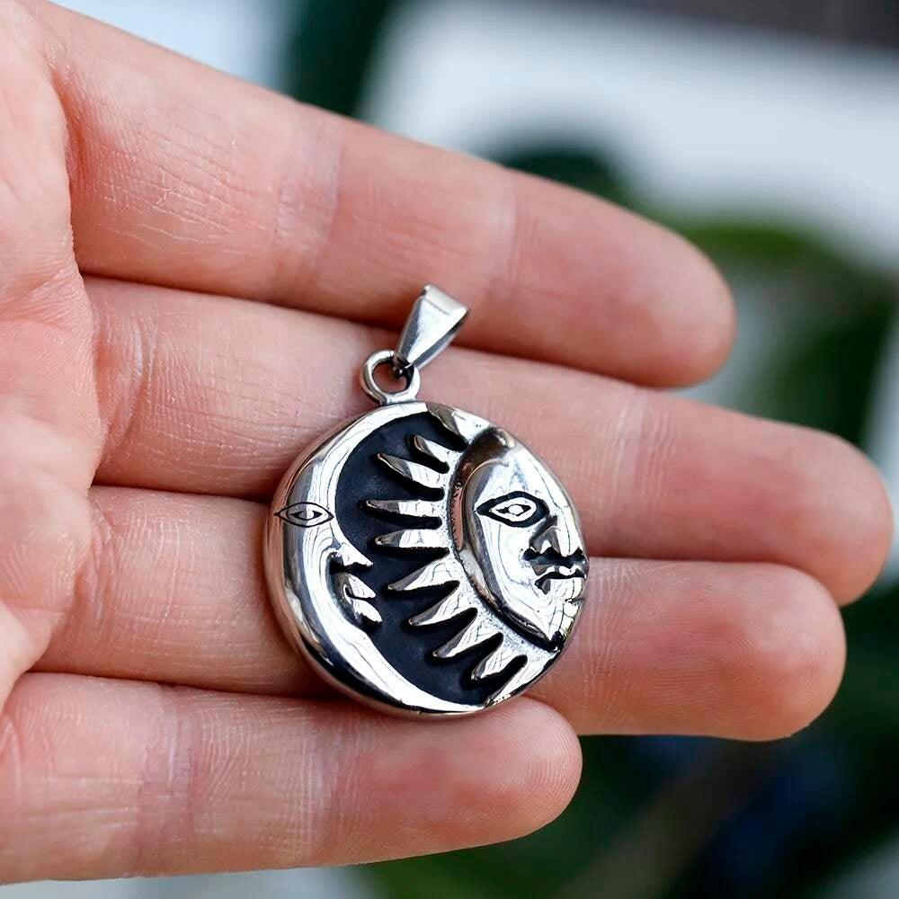 Sun and Moon Pendant – Symbol of Duality and Balance