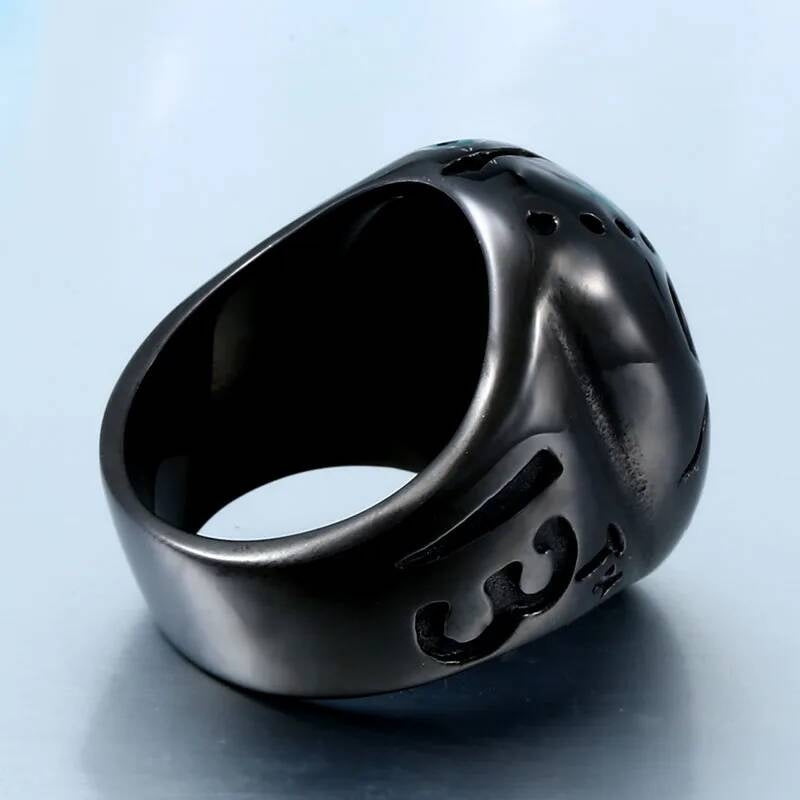 Hockey Mask Ring – Gothic Stainless Steel Punk Horror Biker Jewelry