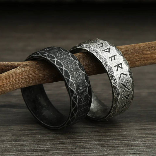 Vintage Viking Rune Ring – 316L Stainless Steel Unisex Amulet Band