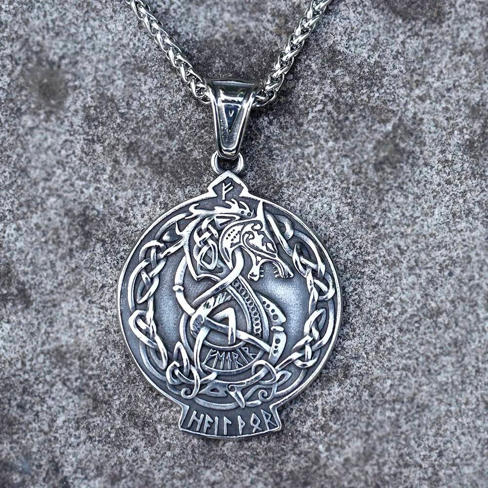 Viking Rune Pendant Necklace – Norse Mythology Amulet