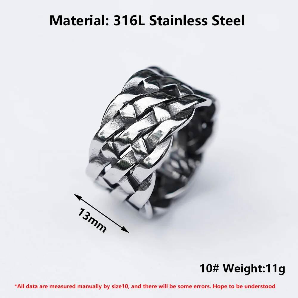 Vintage Viking Twist Knot Ring – 316L Stainless Steel Unisex Amulet Band