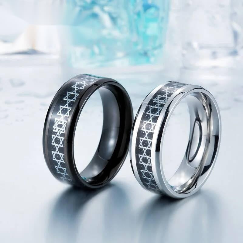 Star of David Pentacle Ring - Splendid Stainless Steel Men's Occult Jewelry