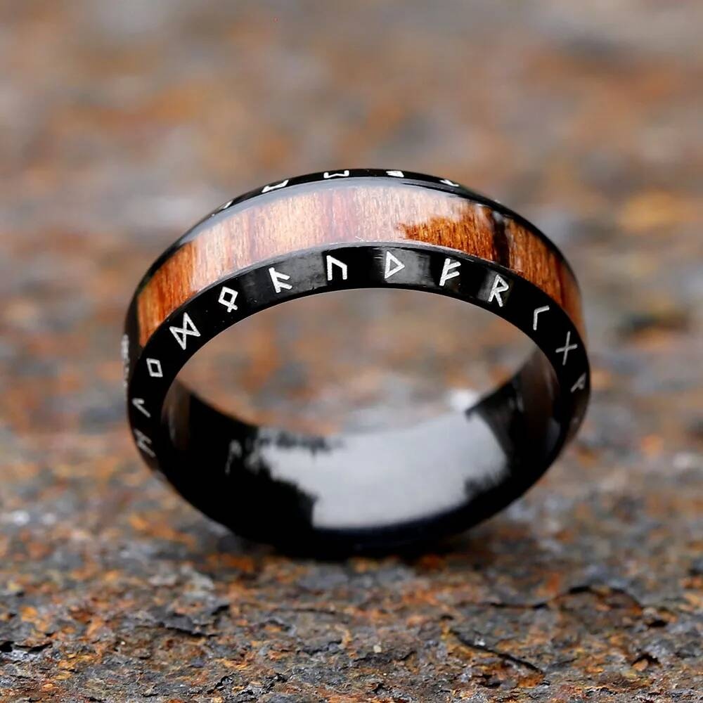 Viking Tree of Life Ring – 316L Stainless Steel Norse Amulet Band