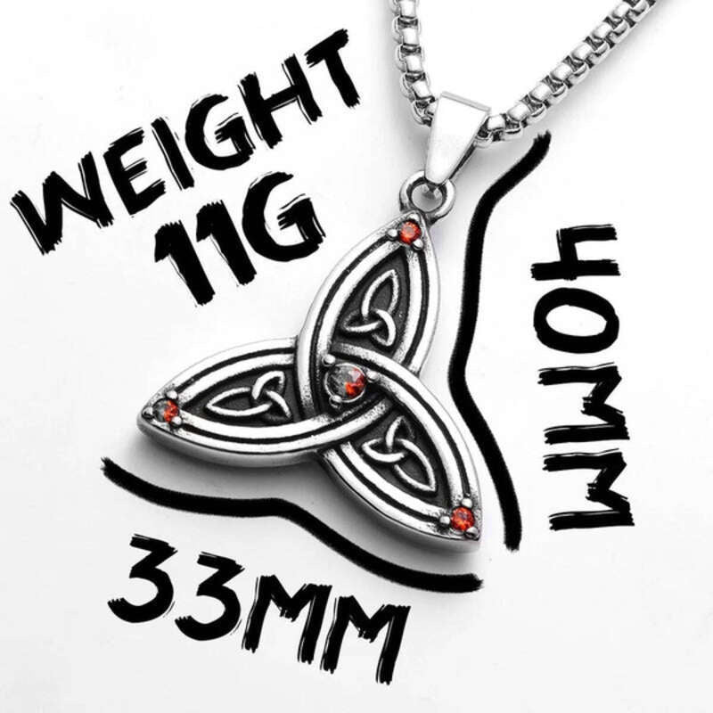 Celtic Trinity Knot Pendant Necklace – 316L Stainless Steel Triquetra Amulet