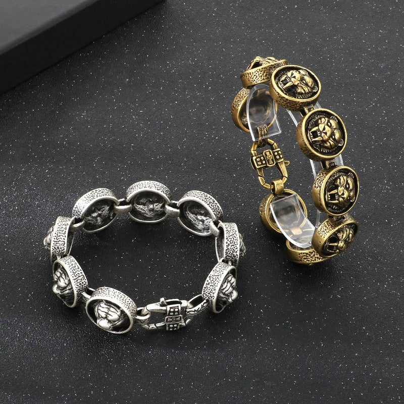 Tiger Men's Bracelet Stainless Steel 316L Punk Viking Jewelry