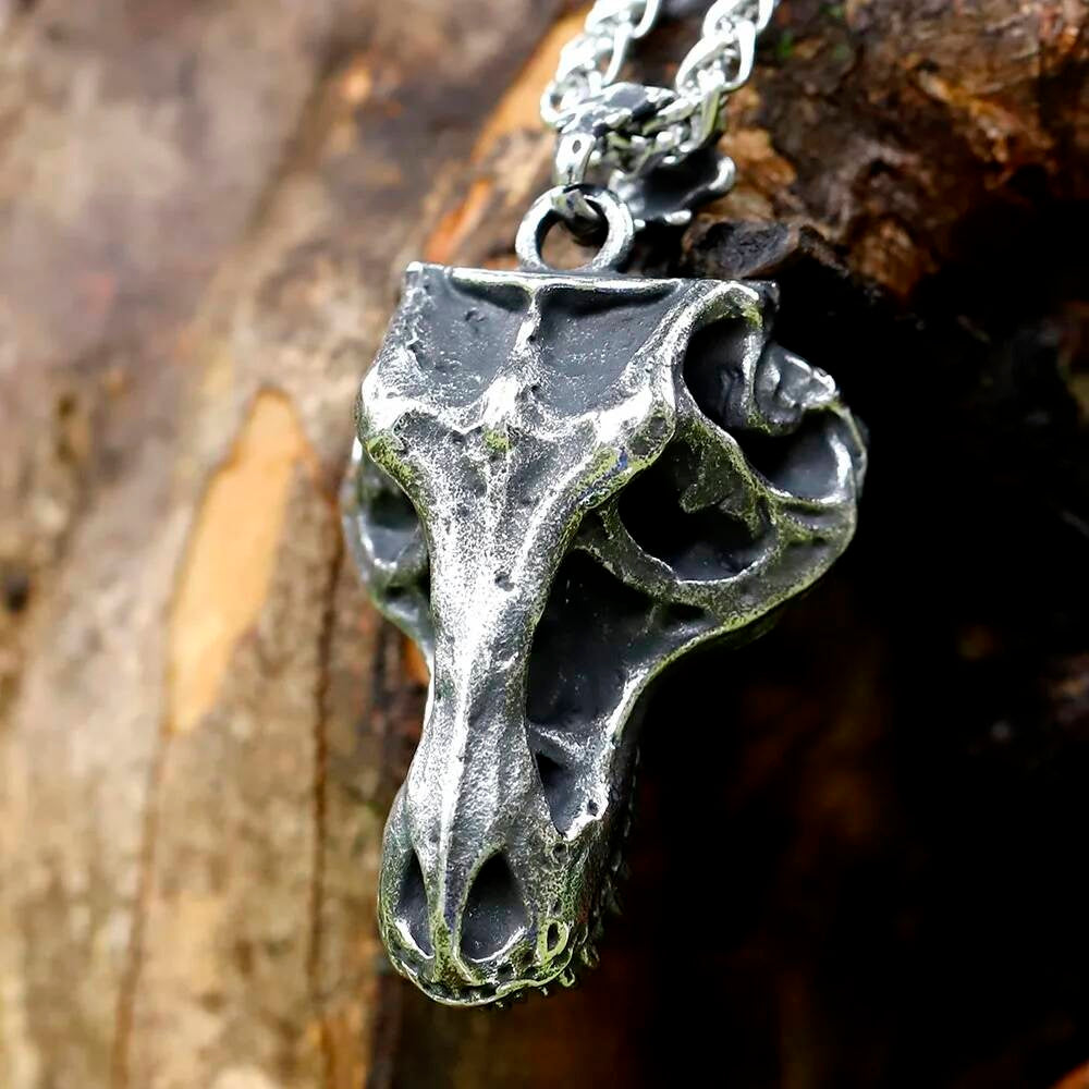 Animal Skull Pendant – 316L Stainless Steel Viking Gothic Biker Necklace