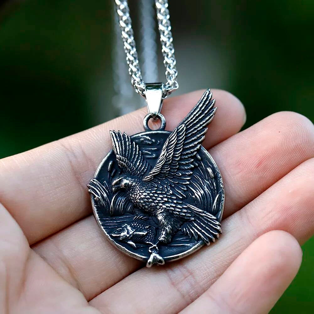 Eagle Pendant Necklace – Majestic Stainless Steel Soaring Bird Jewelry