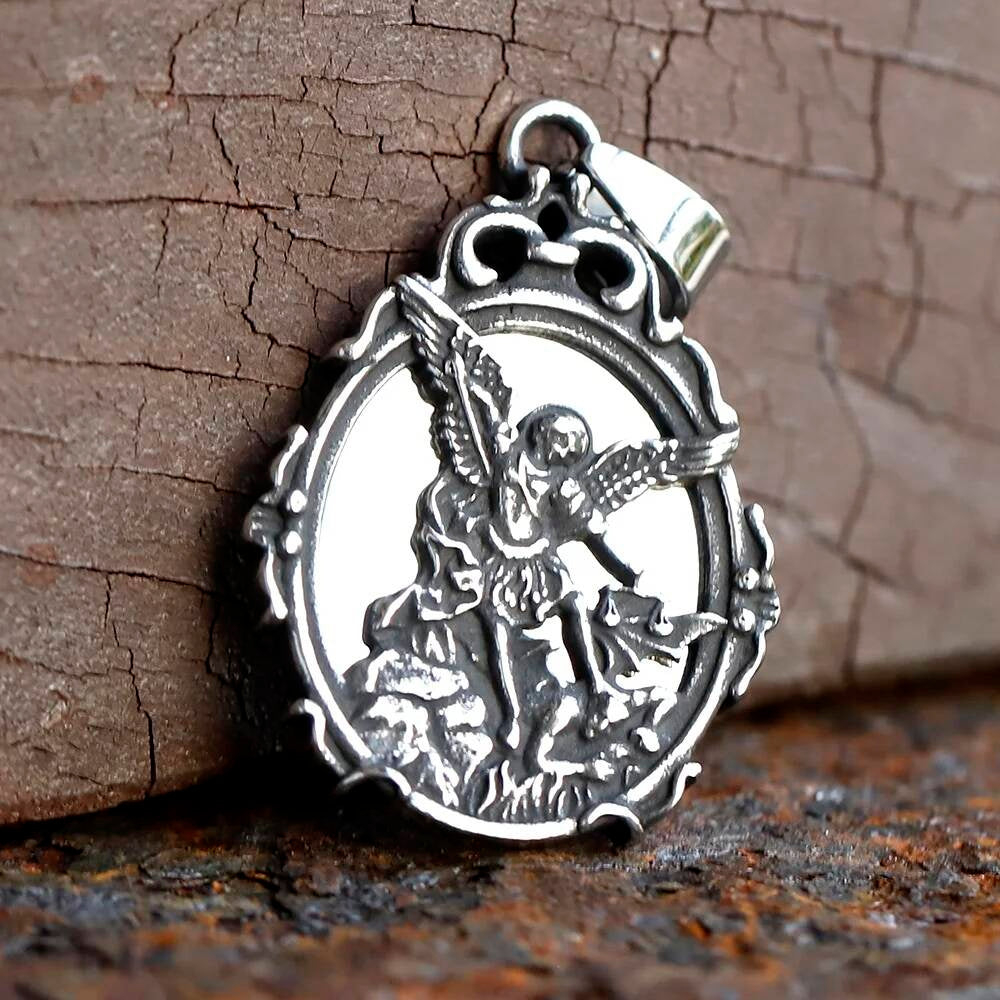 Archangel Michael Pendant – Silver Protector Necklace
