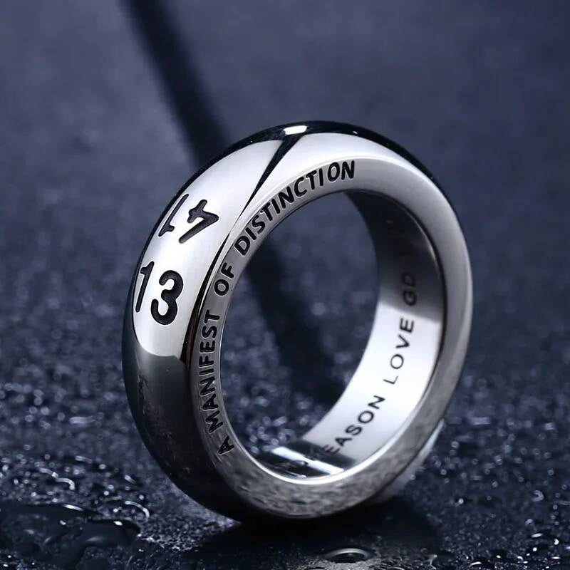 1314 Love Ring – 316L Stainless Steel Couple Band steel colour