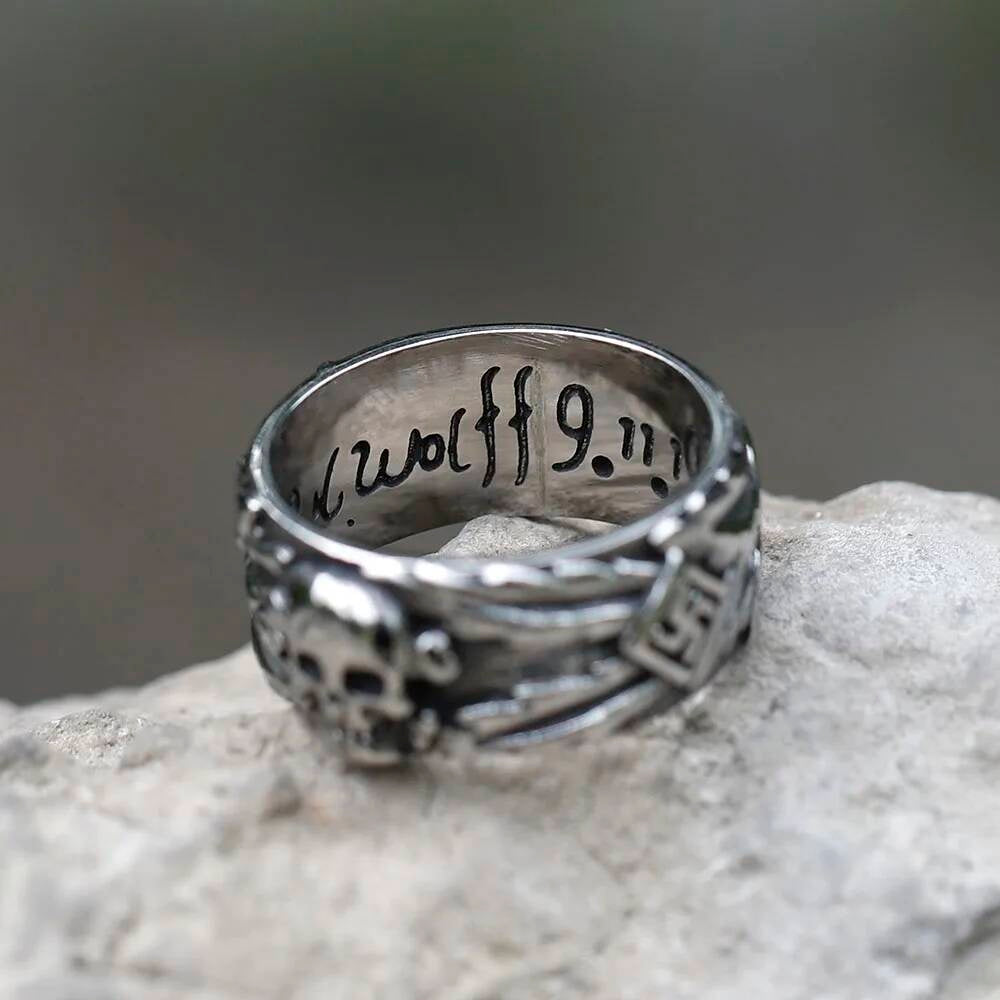 Vintage Super Punk Skull Biker Ring – 316L Stainless Steel Teen Statement Jewelry