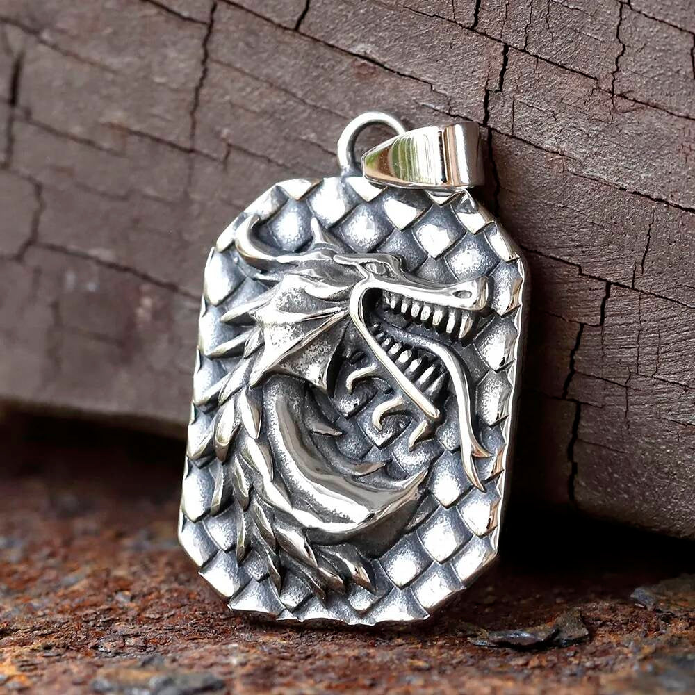 Dragon Head Pendant – Fierce Stainless Steel Dragon Necklace
