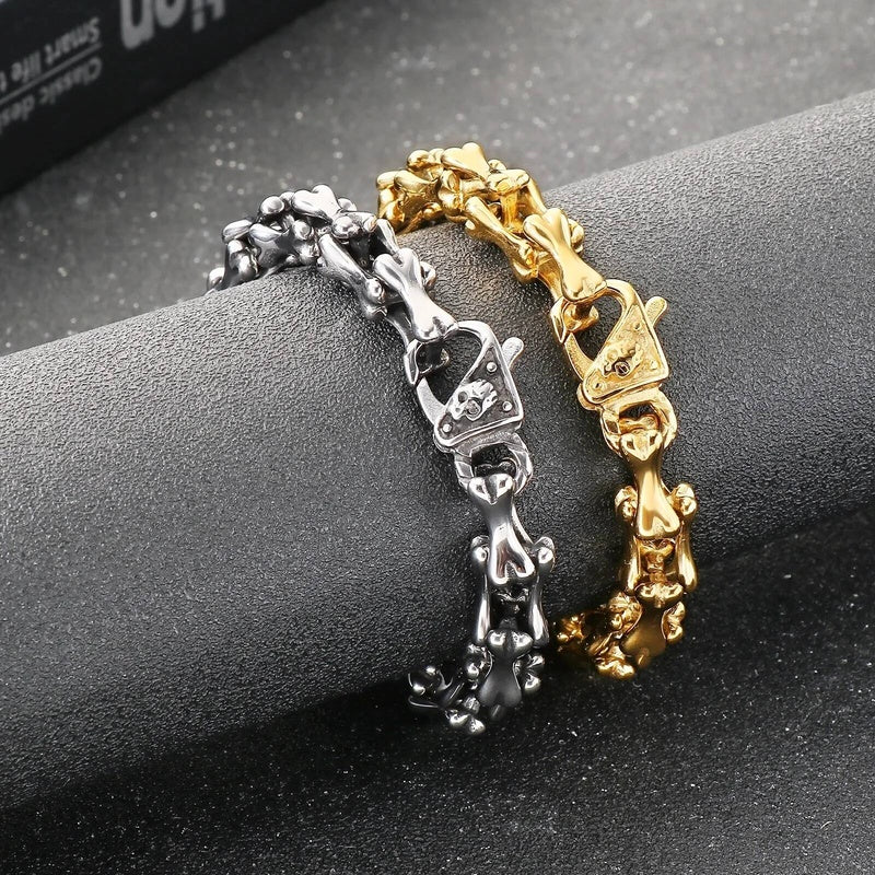 10mm Dog Bone Link Chain Bracelet For Men Punk Street Culture Fashion Jewelry