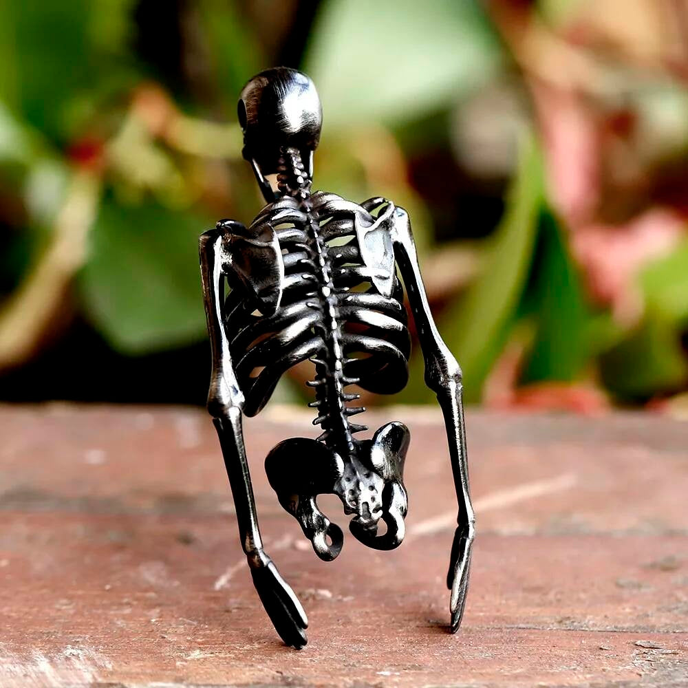 Full Skeleton Pendant Necklace – Gothic Punk Halloween Jewelry