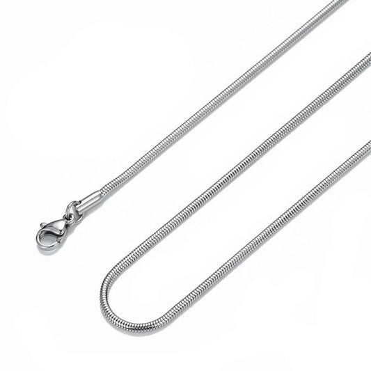 1 piece 1.5mm 60cm Stainless steel Round Snake Chain Pendant For Men Women Necklace Jewelry