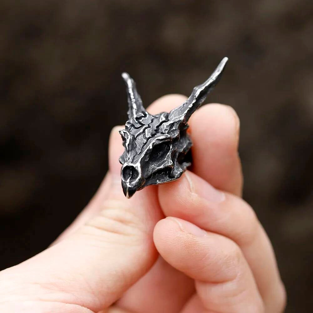 Dragon Skull Pendant – Dark Gothic Fantasy Necklace