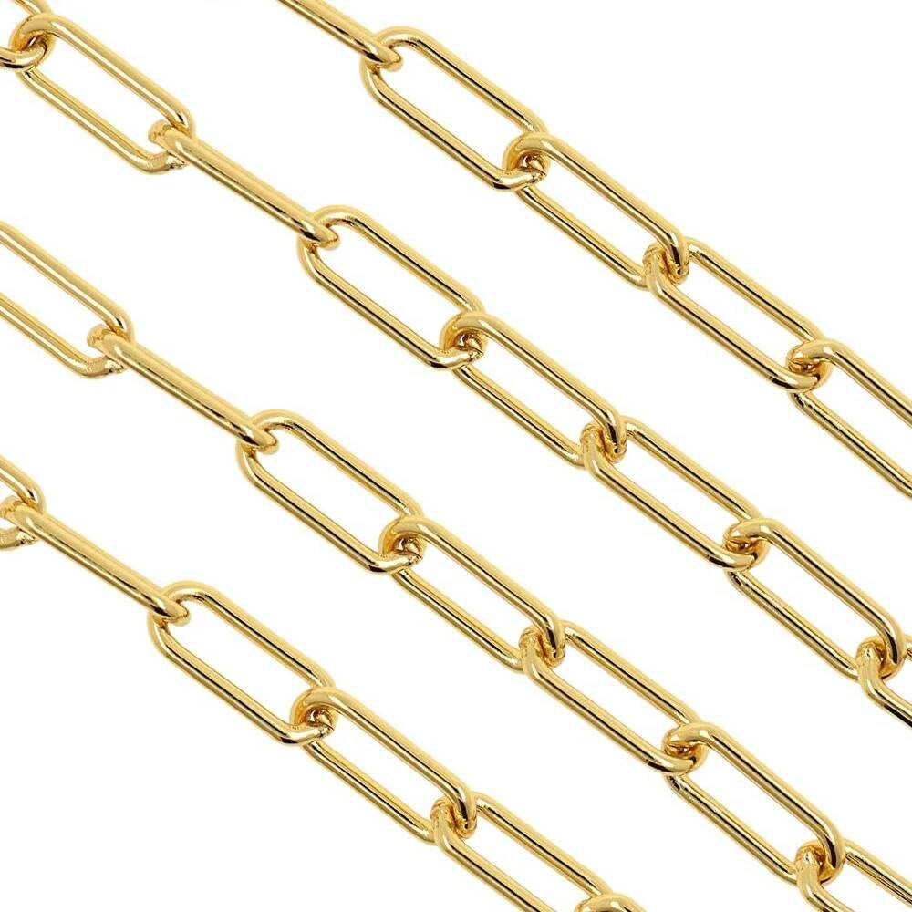 Width 7mm Stainless Steel Big Rolo Link Chain Neckalce Punk Chokers For Women length 21cm-100cm