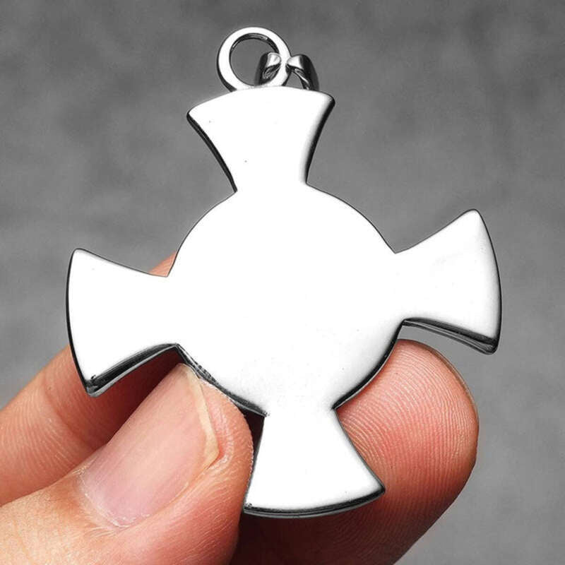 316L Stainless Steel Inscribed Cross Pendant Necklace – Faith & Protection
