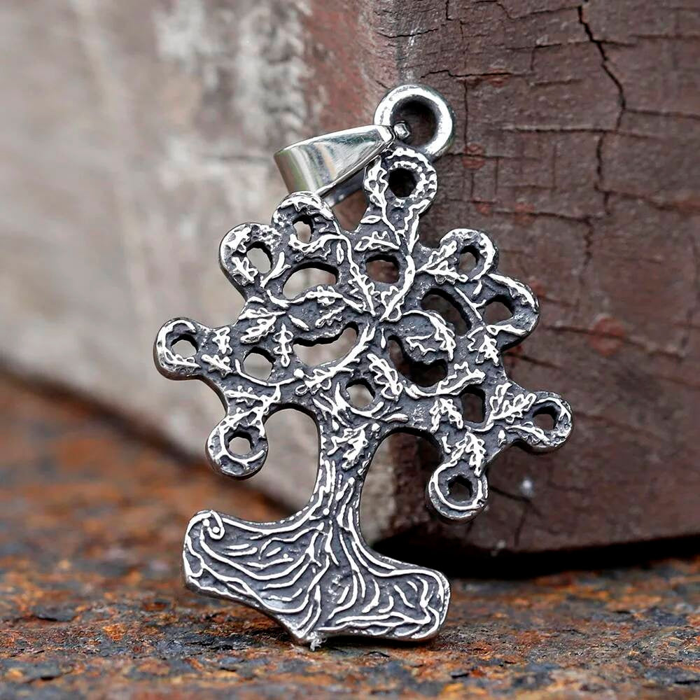 Tree of Life Pendant – Silver Norse Symbol of Growth and Unity